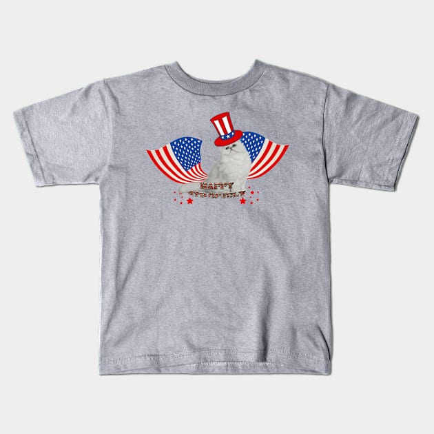 Happy 4th Of July Kids T-Shirt by Nicky2342